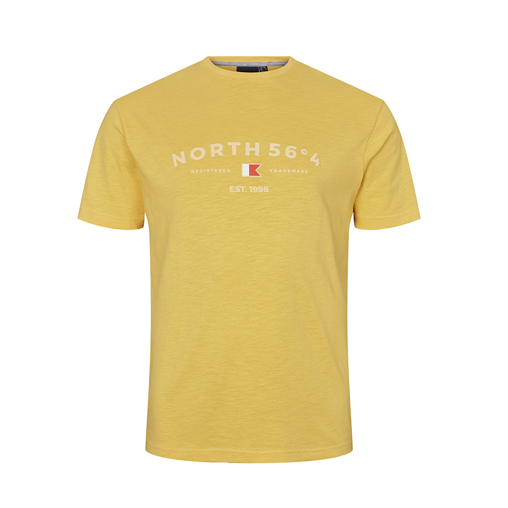North 56 Cotton Small Flag Logo Tee Yellow