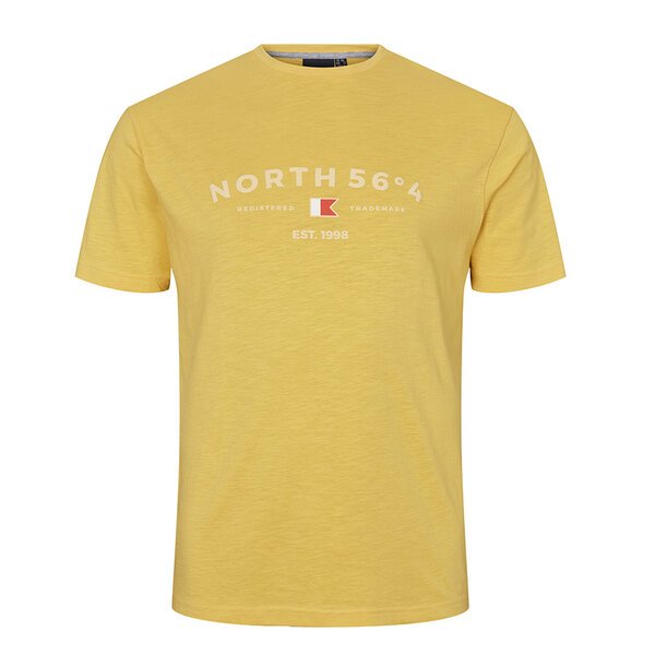 North 56 Cotton Small Flag Logo Tee Yellow-shop-by-brands-Beggs Big Mens Clothing - Big Men's fashionable clothing and shoes