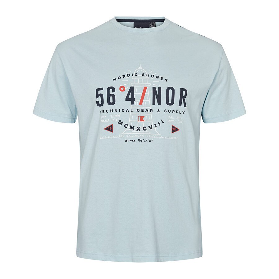North 56 Large Logo Cotton Tee Sky - Designed for big men Exclusively ...