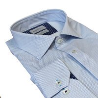 Brooksfield Cotton Stretch Performance Micro Abstract Pattern Fashion Shirt