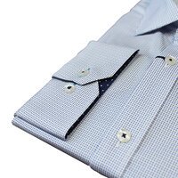 Brooksfield Cotton Stretch Performance Micro Abstract Pattern Fashion Shirt