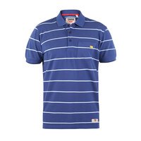 D555 Stephen Striped Blue Polo