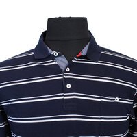 D555 Brookley striped Navy polo