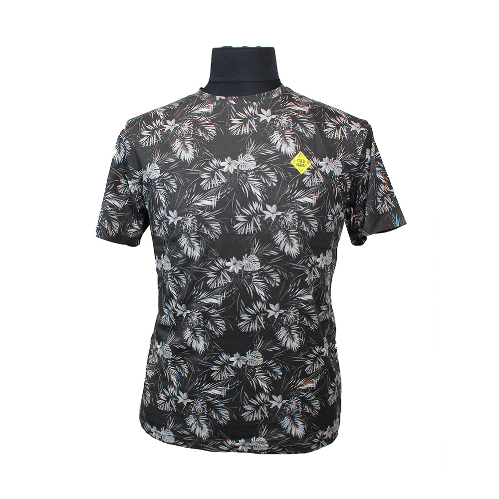 Replika Tropical Fern Charcoal Tee