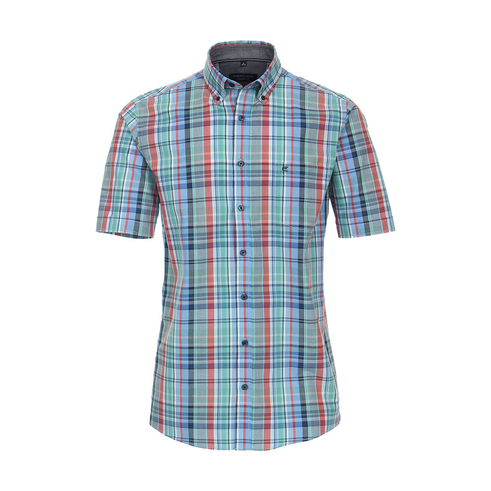 Casa Moda Pure Cotton Multi Check SS Fashion Shirt