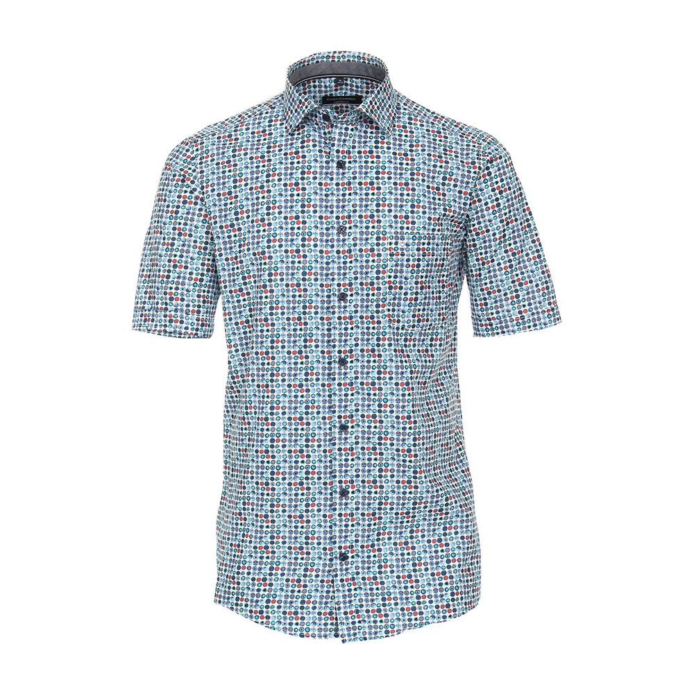 Casa Moda Multi Spot Cotton Short Sleeve Shirt