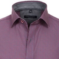 Casa Moda Red Diamond Pattern Short Sleeve Shirt