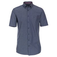 Casa Moda Navy Blue Stripe Seersucker Short Sleeve Shirt