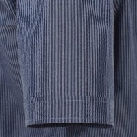 Casa Moda Navy Blue Stripe Seersucker Short Sleeve Shirt