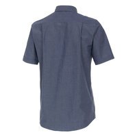 Casa Moda Navy Blue Stripe Seersucker Short Sleeve Shirt