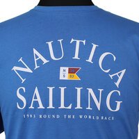Nautica Sailing  Cotton Logo Tee Cobalt