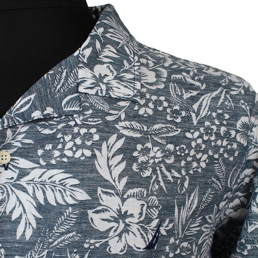Nautica Linen Hawaiian SS Shirt Blue Stone - Shop By Brand - See All of ...
