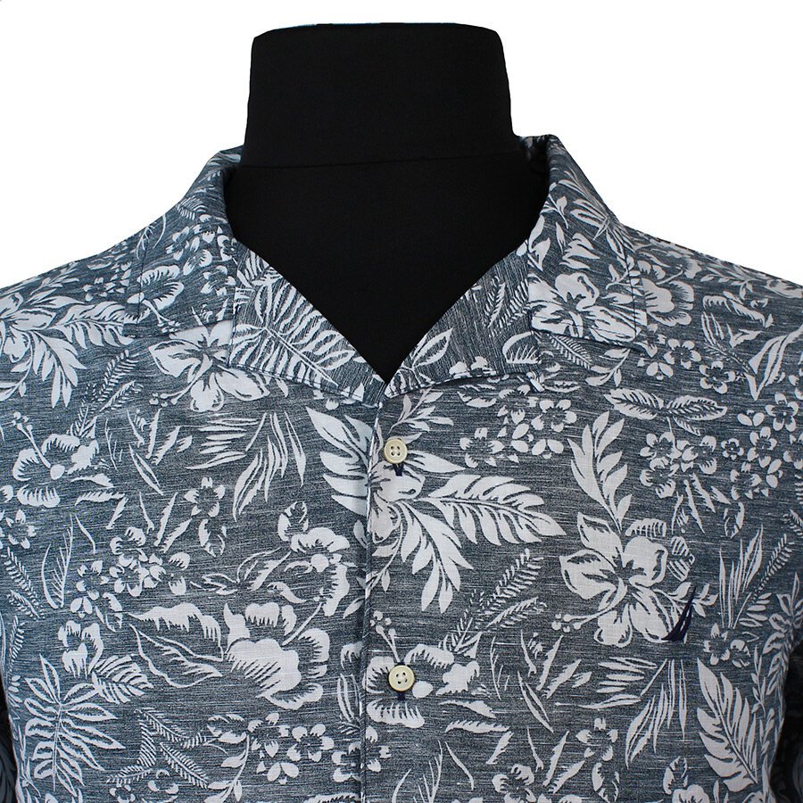 Nautica Linen Hawaiian SS Shirt Blue Stone - Shop By Brand - See All of ...