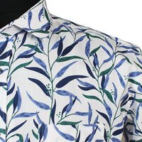 MRMR Leaf Print ss White