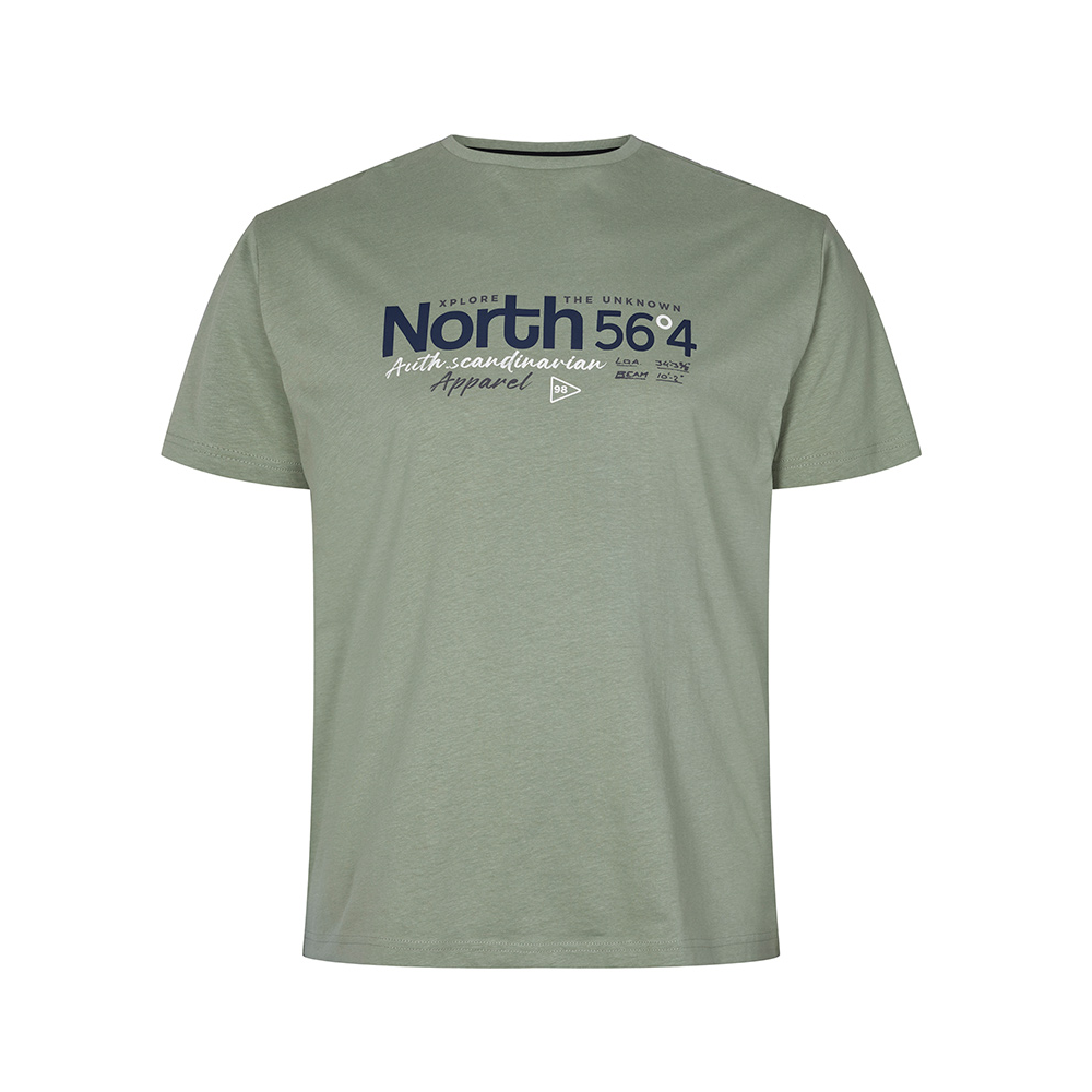 North 56 Logo Print Crew Neck Tee Olive