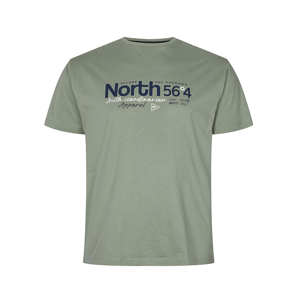 North 56 Logo Print Crew Neck Tee Olive