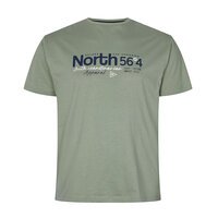 North 56 Logo Print Crew Neck Tee Olive
