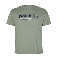 North 56 Logo Print Crew Neck Tee Olive