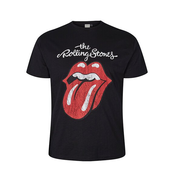 North 56 Rolling Stones Tee Black-shop-by-brands-Beggs Big Mens Clothing - Big Men's fashionable clothing and shoes