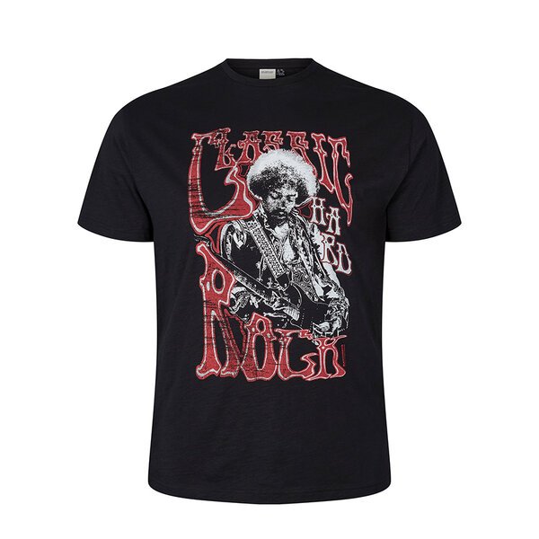 North 56 Jimi Hendrix Tee Black-shop-by-brands-Beggs Big Mens Clothing - Big Men's fashionable clothing and shoes