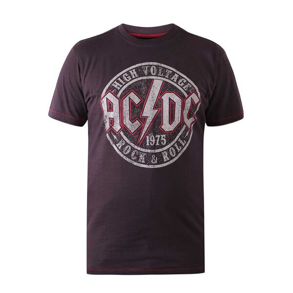 D555 Thunderstruck AC/DC Crew Neck Tee-shop-by-brands-Beggs Big Mens Clothing - Big Men's fashionable clothing and shoes