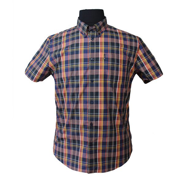 Ben Sherman Bright Check Sunflower-shop-by-brands-Beggs Big Mens Clothing - Big Men's fashionable clothing and shoes
