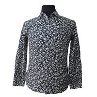 MRMR Black White Floral LS Shirt