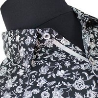 MRMR Black White Floral LS Shirt