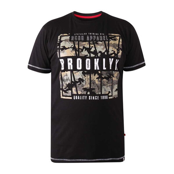 D555 Bricket Camo Brooklyn Print Tee-shop-by-brands-Beggs Big Mens Clothing - Big Men's fashionable clothing and shoes