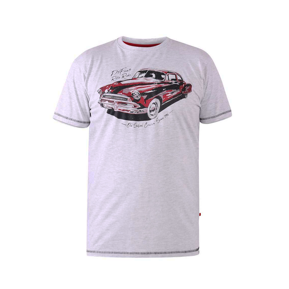 D555 Retro Rides Print White Marle