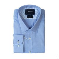 Brooksfield Small Pattern Blue Business Shirt