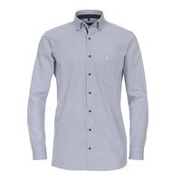 Casa Moda Circle Pattern Business Shirt Blue