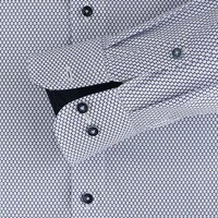 Casa Moda Circle Pattern Business Shirt Blue