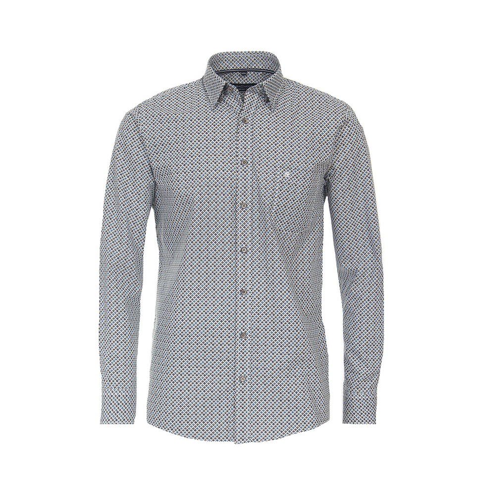 Casa Moda Diamond Pattern Cotton LS Shirt