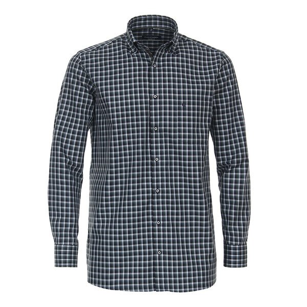 Casa Moda Dark Check Button down Business shirt-shop-by-brands-Beggs Big Mens Clothing - Big Men's fashionable clothing and shoes