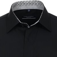 Casa Moda Black Business Shirt with Contrast Trim Detail