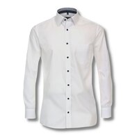 Casa Moda White Business Shirt With Contrast Trim Detail