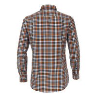 Casa Moda Small Check Orange LS Shirt