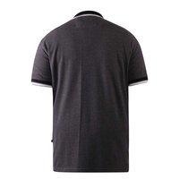 D555 Westbourne Contrast collar and pocket Polo Charcoal