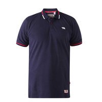 D555 Sloane Navy plain Tipping Collar Polo