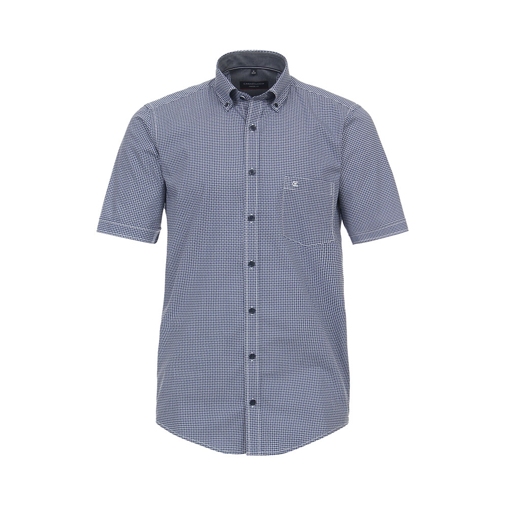 Casa Moda Small Circle Pattern Cotton SS Shirt