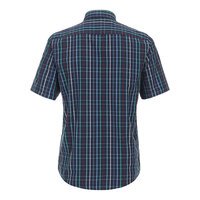 Casa Moda Navy Neat Check Cotton SS Shirt