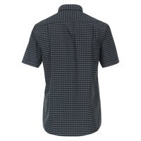 Casa Moda Navy Petrol Dark Check Cotton SS Shirt