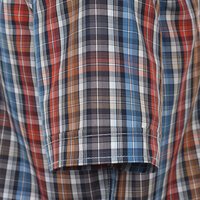 Casa Moda Taupe Orange Multi Check SS Shirt