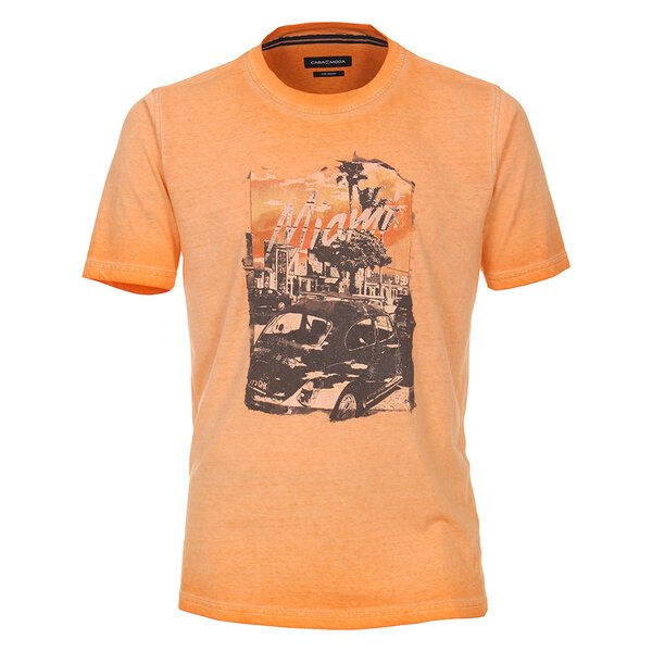 Casa Moda Orange Cold Dyed Fine Cotton Tee -shop-by-brands-Beggs Big Mens Clothing - Big Men's fashionable clothing and shoes