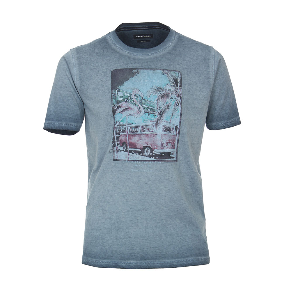 Casa Moda Sargasso Sea Cold Dyed Fine Cotton Tee 