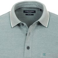 Casa Moda Plain Easy Care Polo with trim Olive