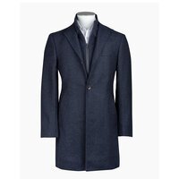 Rembrandt Navy Compton H Bone Overcoat