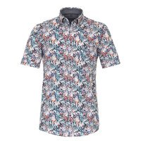 Casa Moda Bold Floral Pattern Cotton SS Shirt