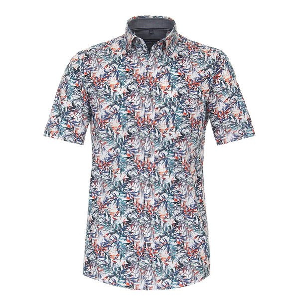 Casa Moda Bold Floral Pattern Cotton SS Shirt-shop-by-brands-Beggs Big Mens Clothing - Big Men's fashionable clothing and shoes